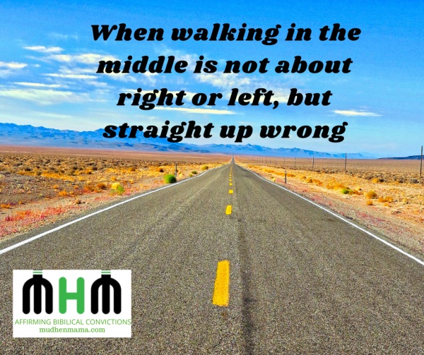 When walking in the middle is not about right or left, but straight up wrong
